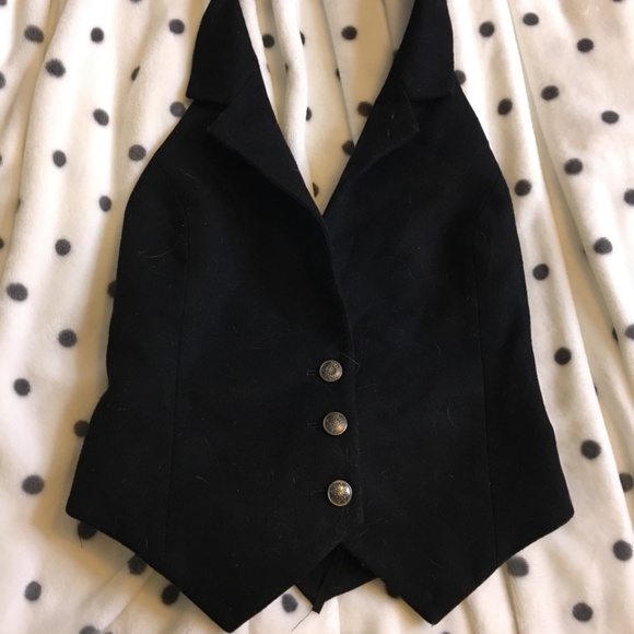 NO.S PROJECT - Black Halter Vest/Waistcoat - Picture 1 of 4